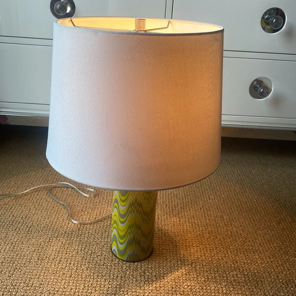 Jonathan Adler green Carnaby Acid Palm table lamp